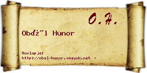 Obál Hunor névjegykártya